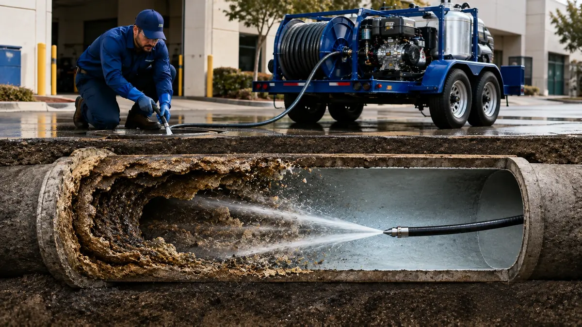 Sewer Pipe Descaling in Shaver Lake